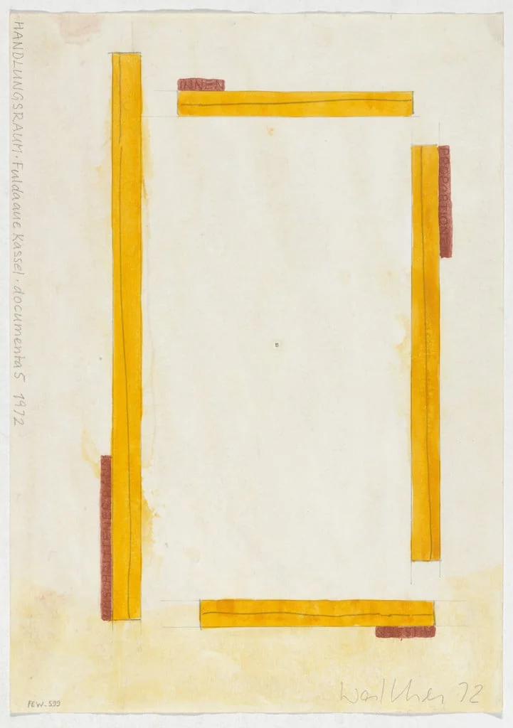 Untitled, by Franz Erhard Walther, watercolor, 1972