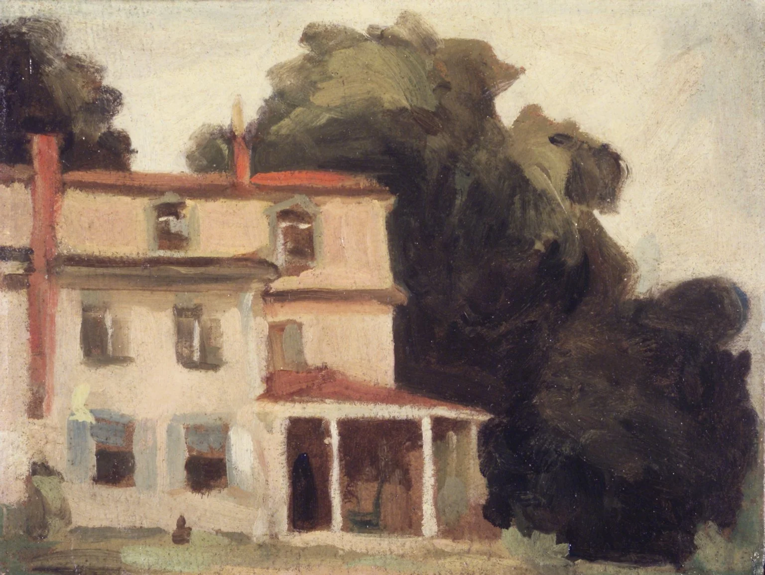 House and Tree (The Artist's House), by Thomas Anshutz, unspecified, 1898