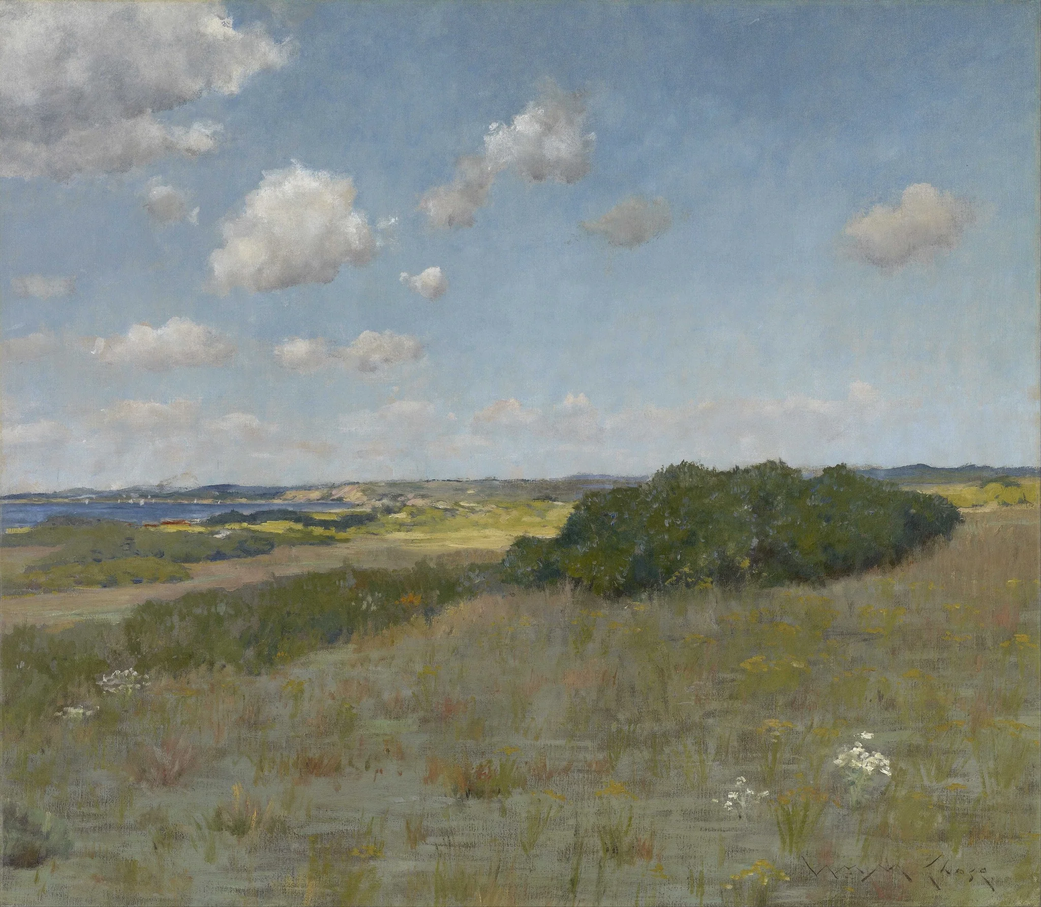 Sunlight and Shadow, Shinnecock Hills, by William Merritt Chase, oil, 1897