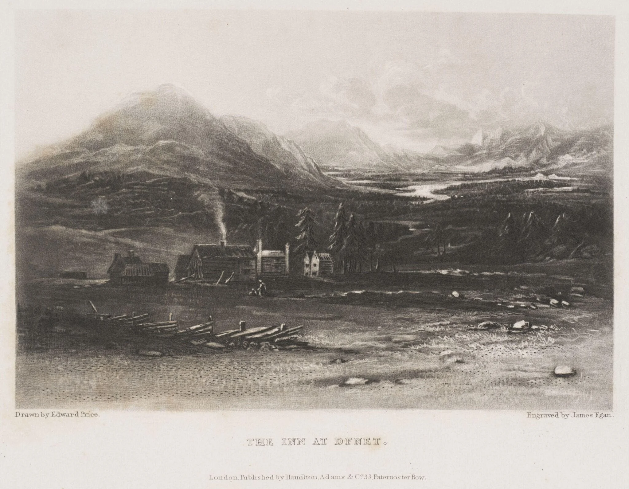 Inn at Dfnet, by Edward Price, 1834
