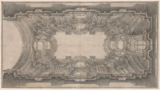 Illusionistic Architecture for the Vault of San Ignazio
