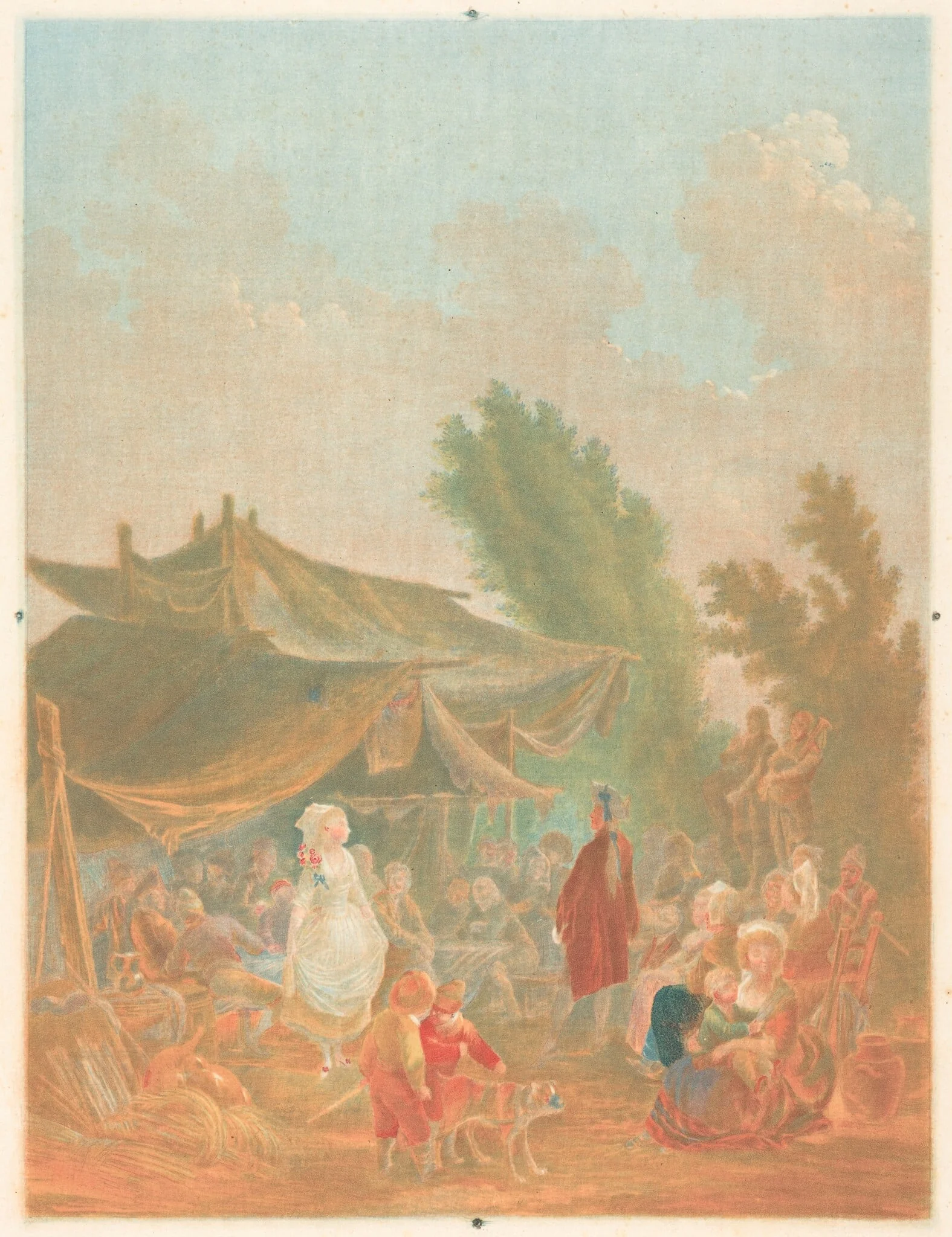 Noce de Village (Village Wedding), by Charles-Melchior Descourtis, ink, 1785