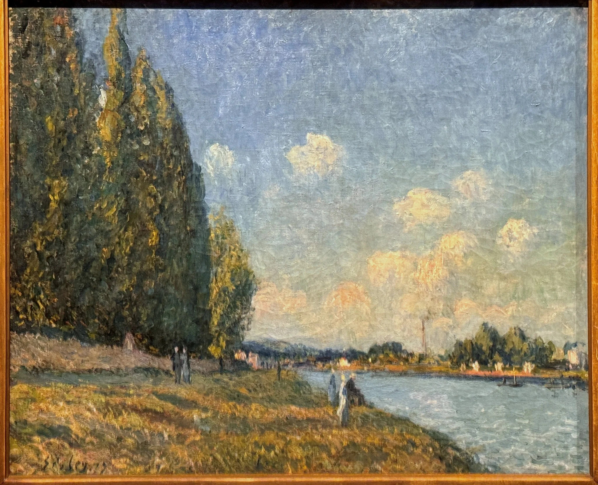 La Seine à Billancourt, by Alfred Sisley, oil, 1890