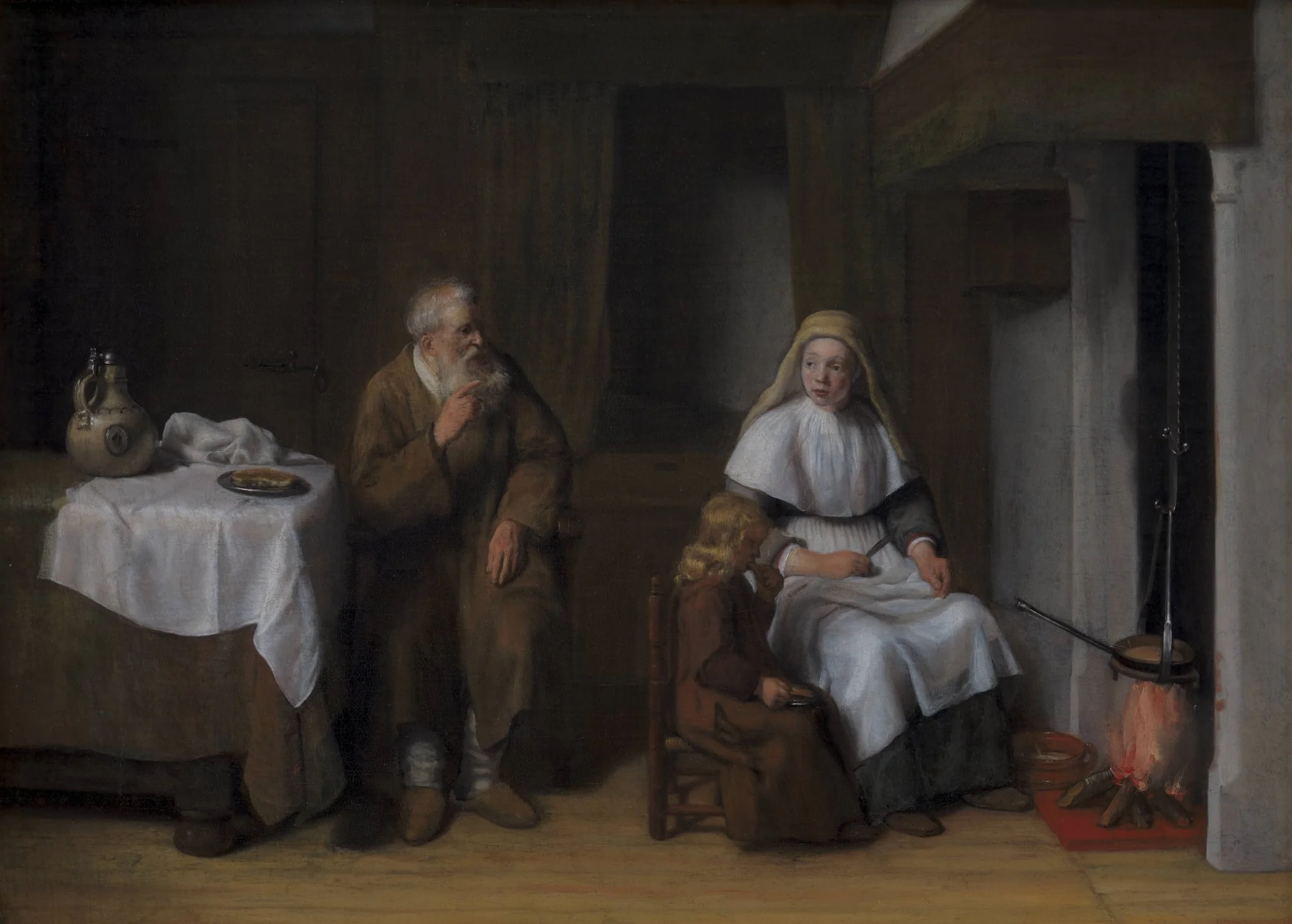 The Prophet Elijah with the Widow of Zarephath and her Son, by Unknown, 1650