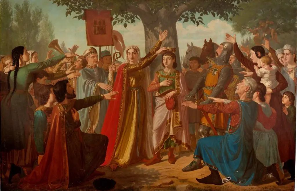 Doña Berenguela coronando a su hijo don Fernando