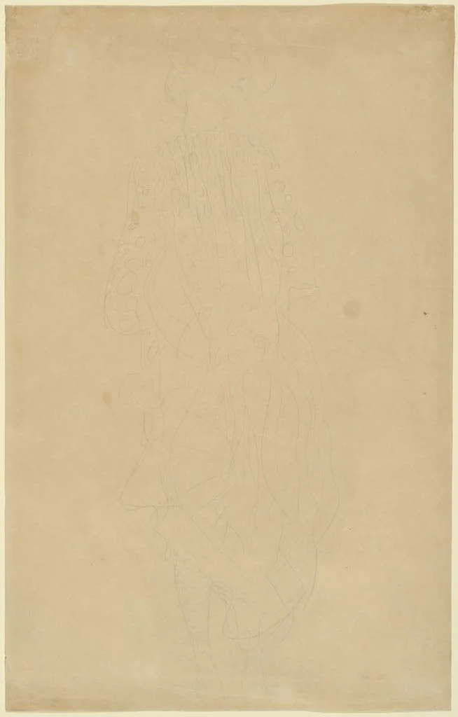 Untitled, by Gustav Klimt, graphite, 1905