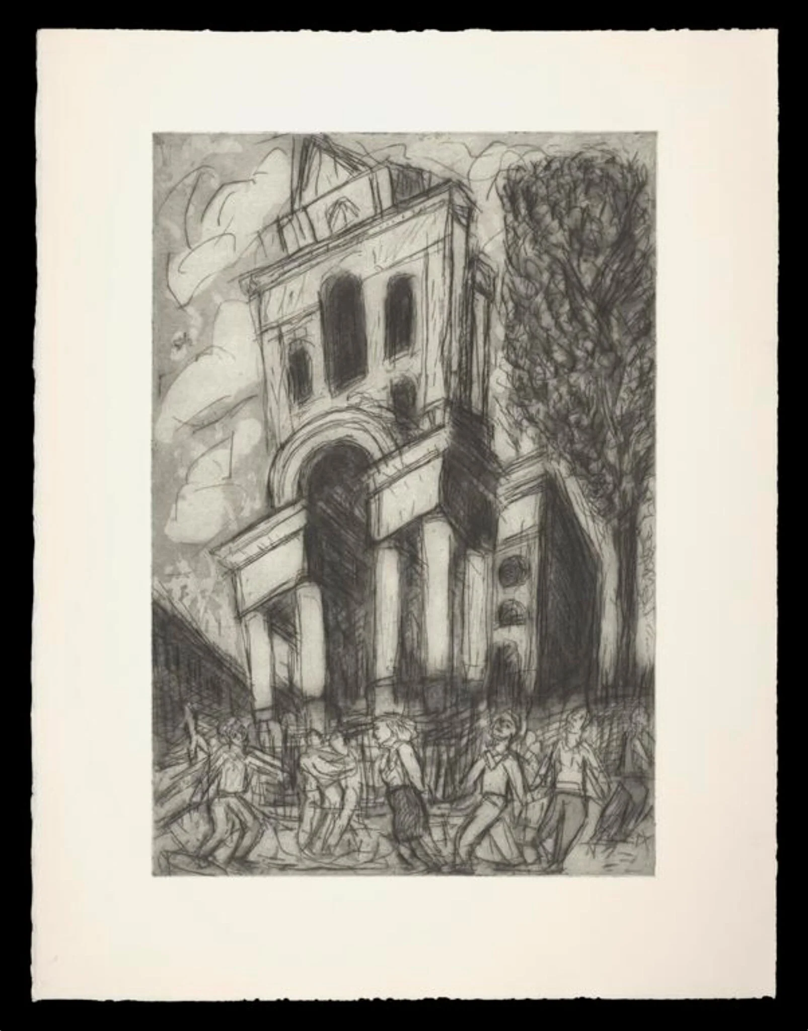 Christ Church, Summer, by Leon Kossoff, 1990