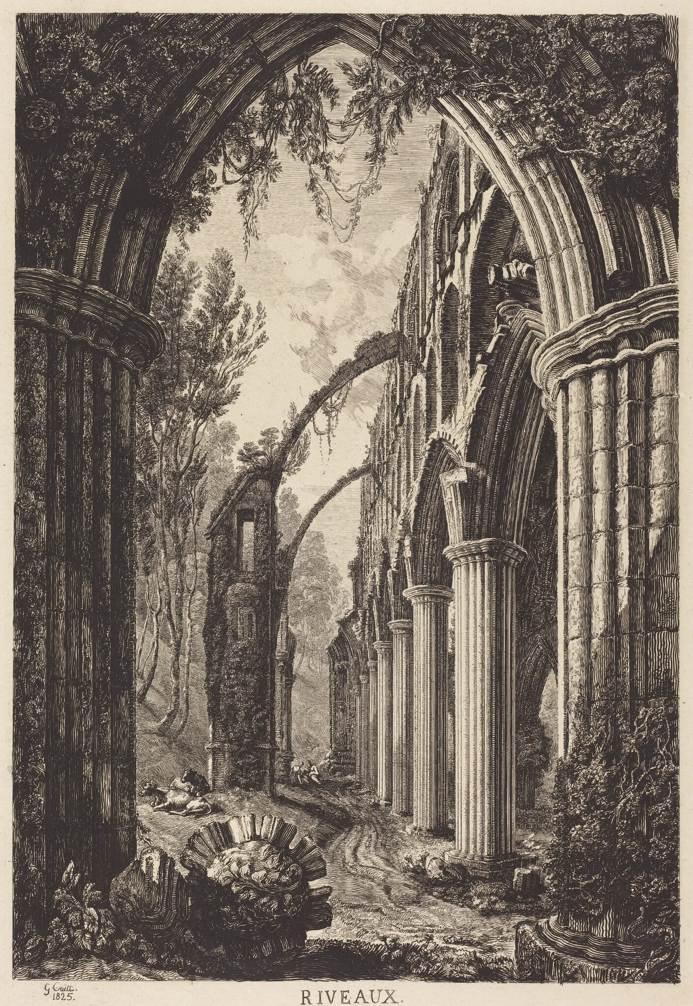 Riveaux, by George Cuitt the Younger, ink, 1825