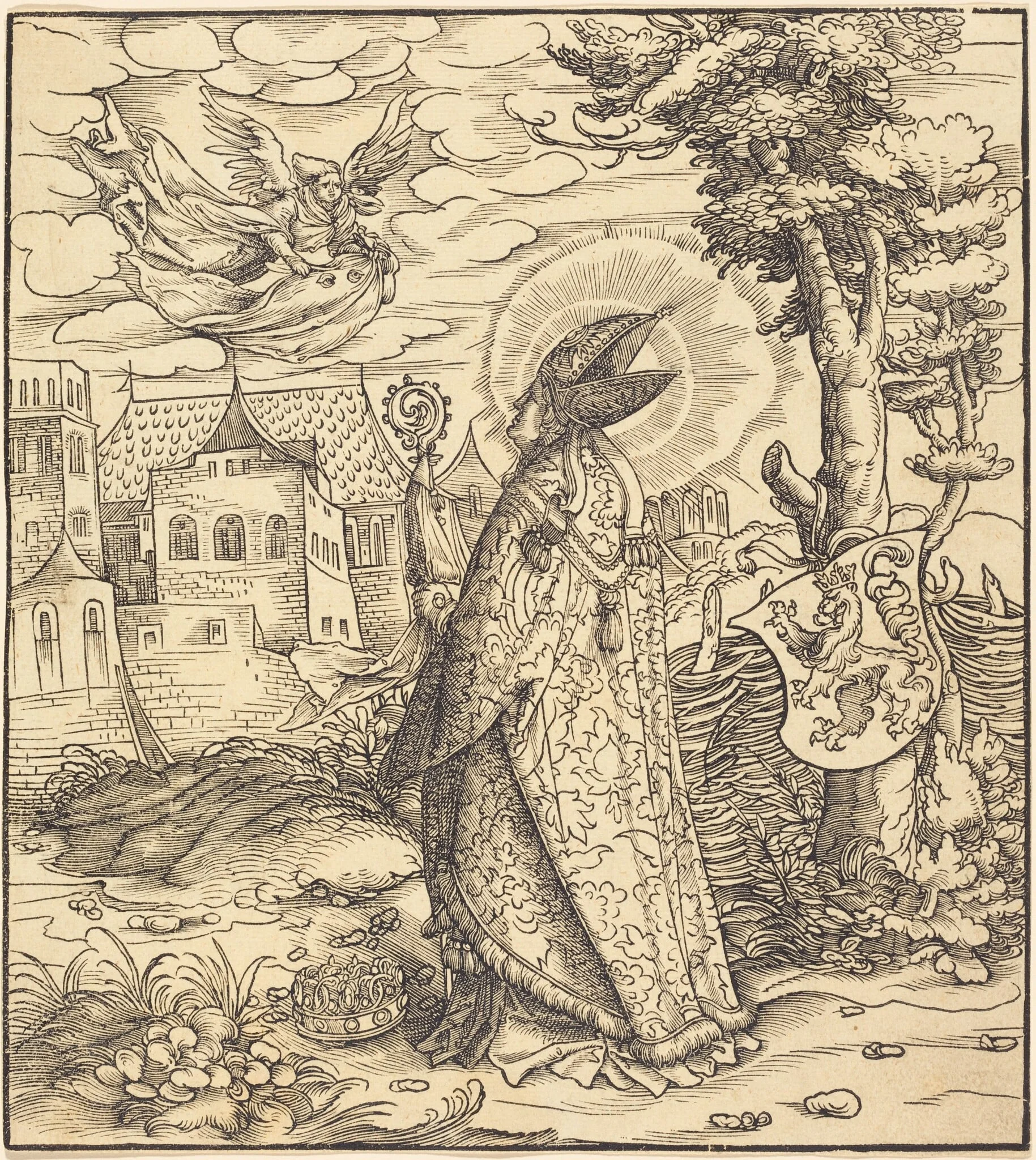 Saint Goericus, by Cornelis Liefrinck I, ink, 1517