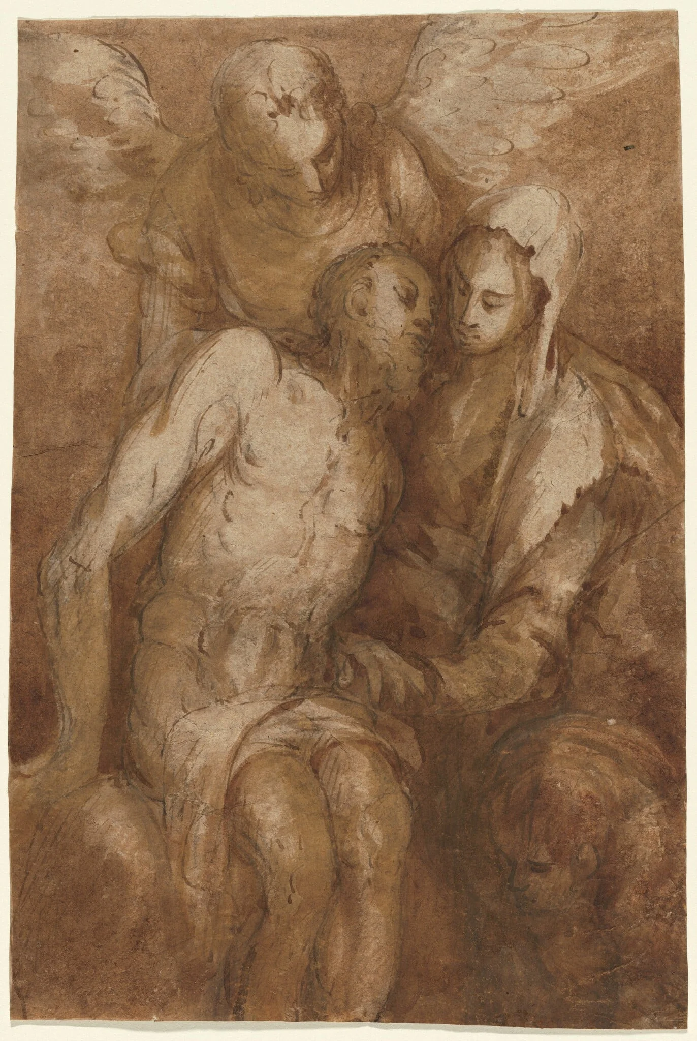 Pietà, by El Greco, chalk, 1570