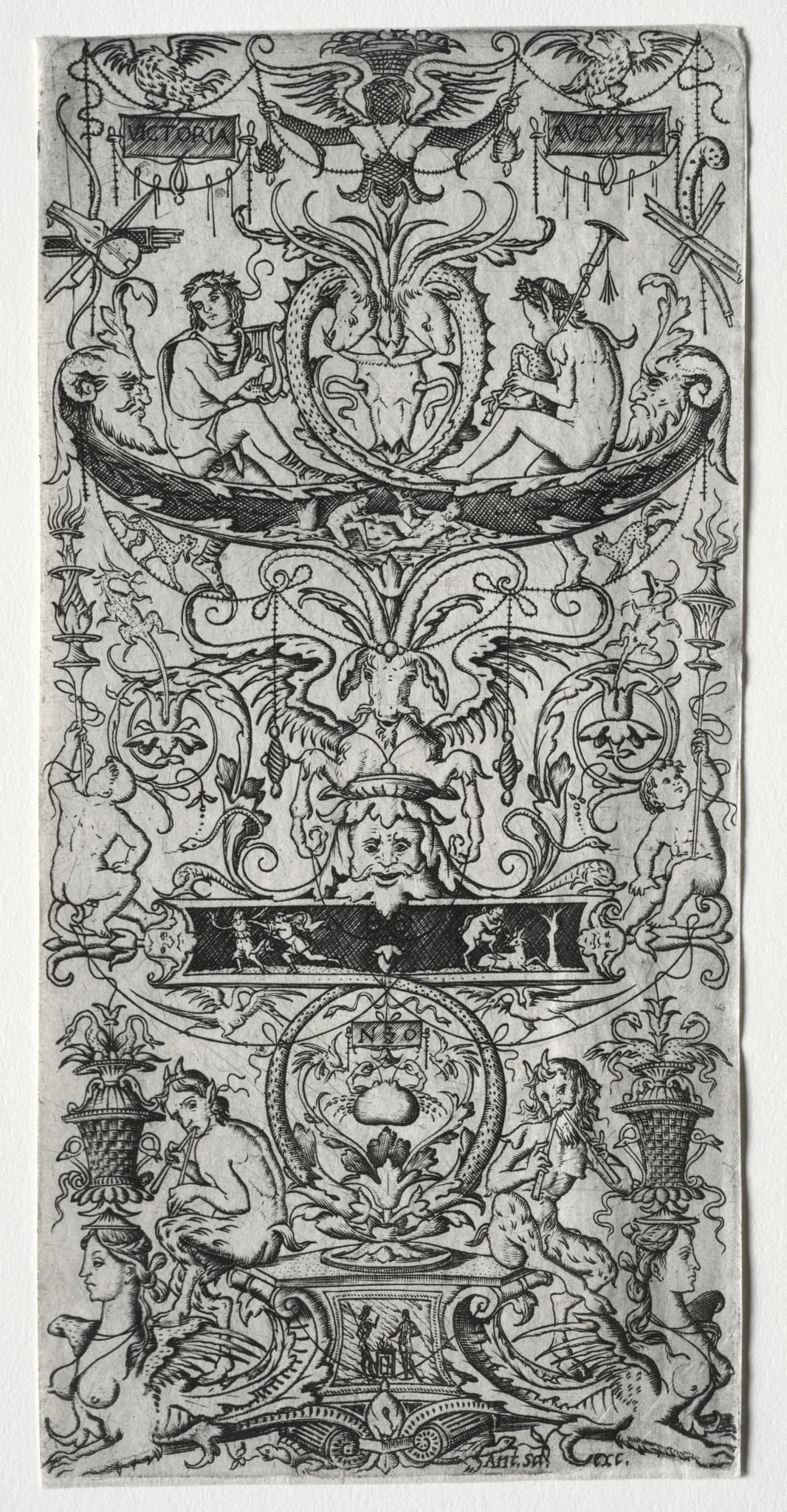 Ornament Panel Inscribed Victoria Augusta