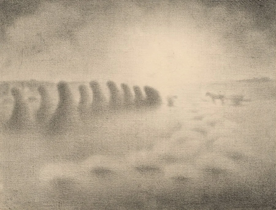 End of the Harvest, by Charles Angrand, 1898