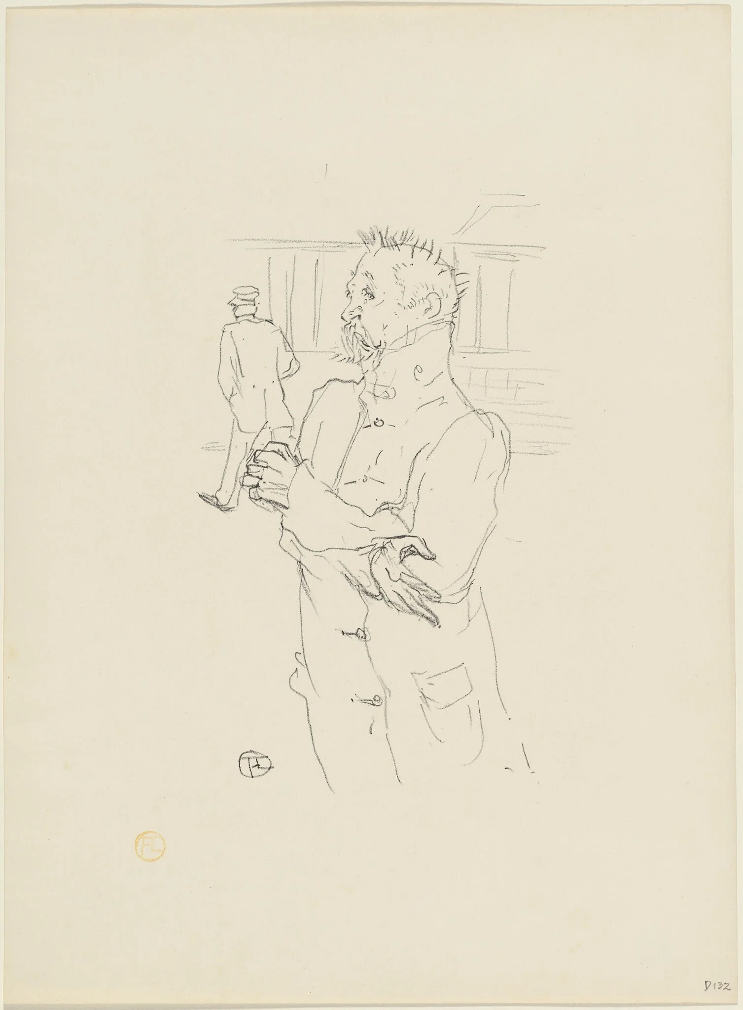 Le Fou, by Henri de Toulouse-Lautrec, ink, 1895