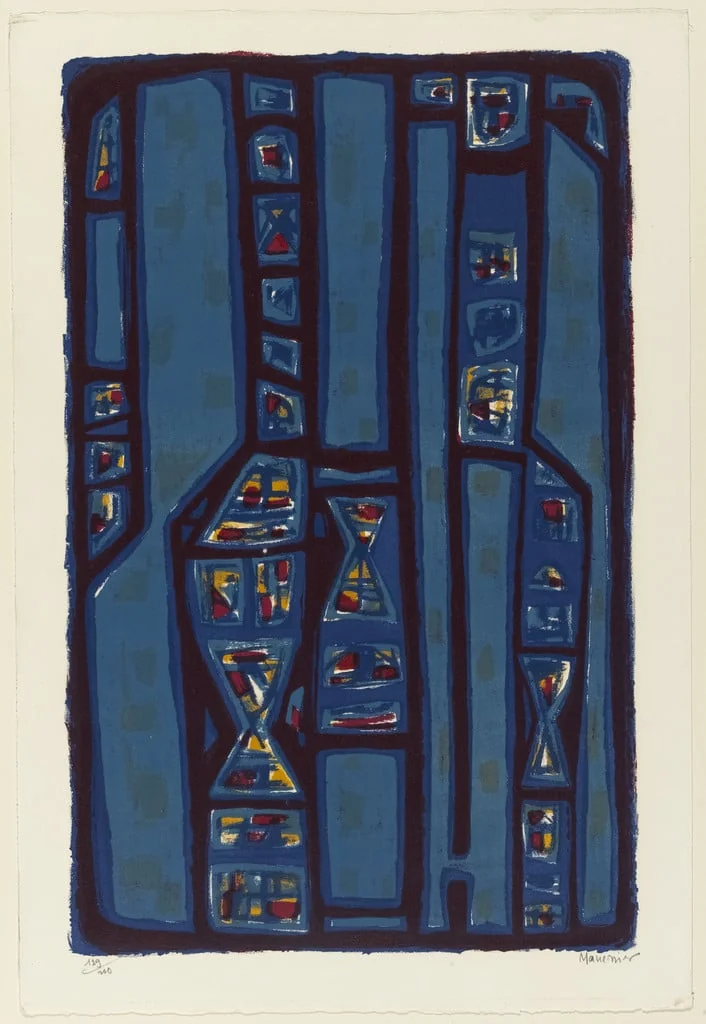 Untitled, by Alfred Manessier, ink, 1952