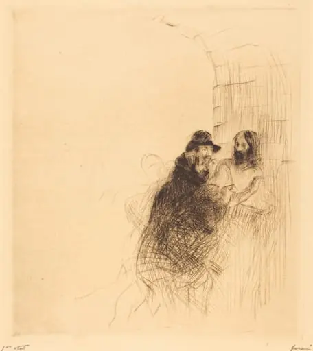 La rencontre sous la voute (2e planche) (The Meeting under the Arch) (second plate)