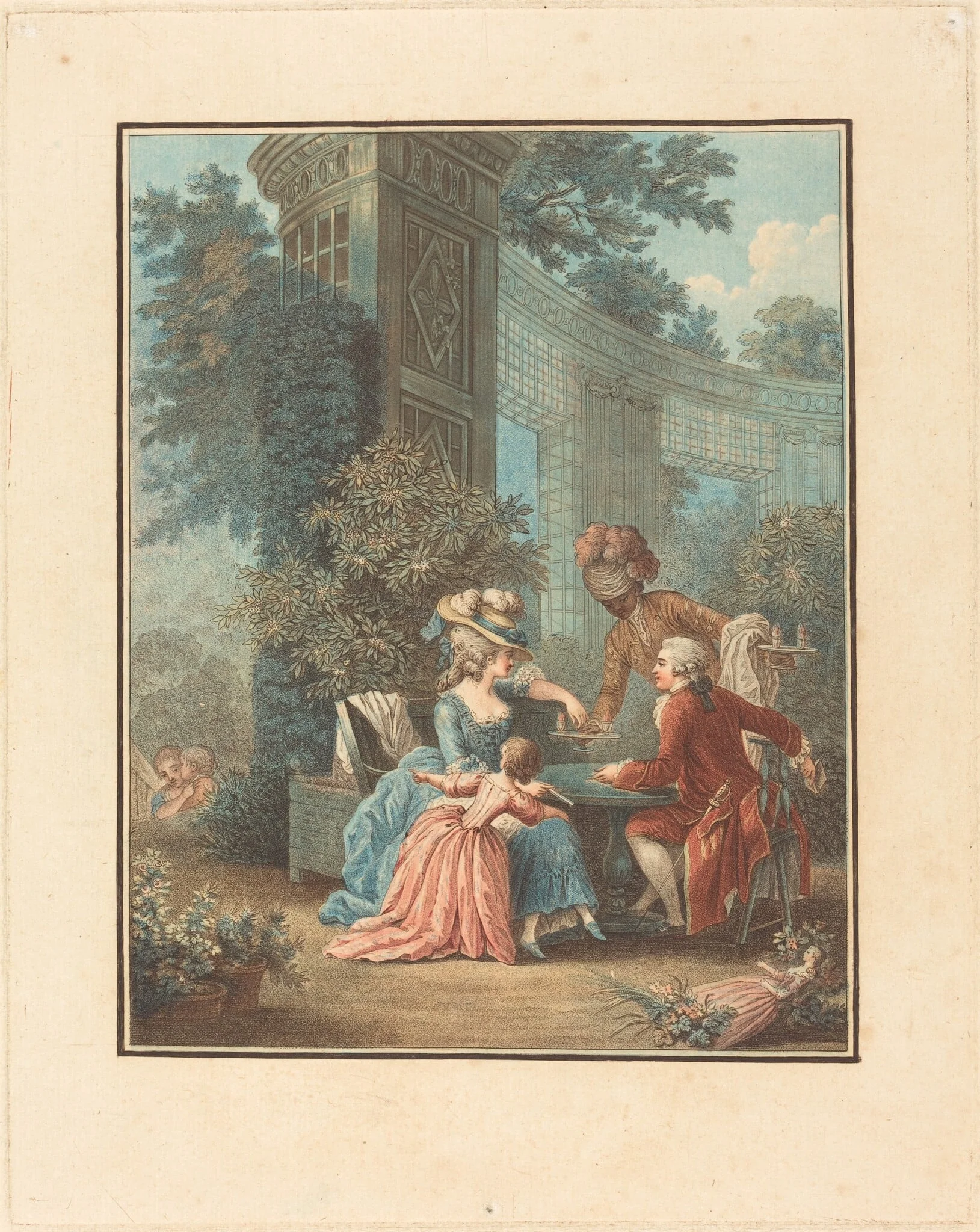 Le Goûter, by Louis-Marin Bonnet, paint, 1764