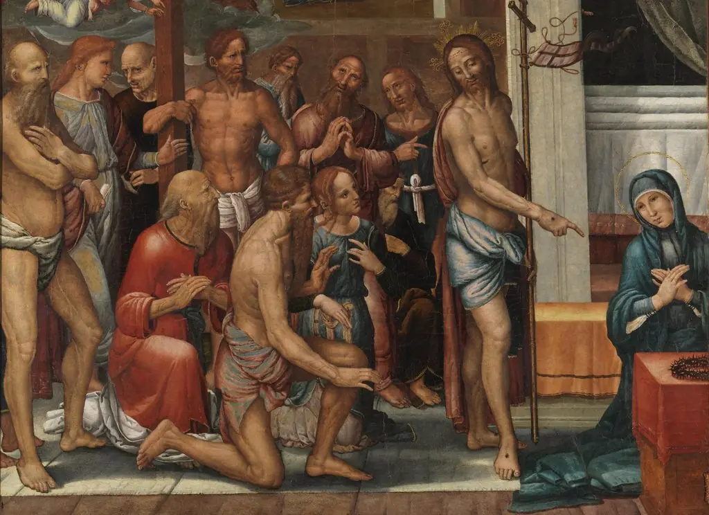 Christ presents the Redeemed from Limbo to the Virgin