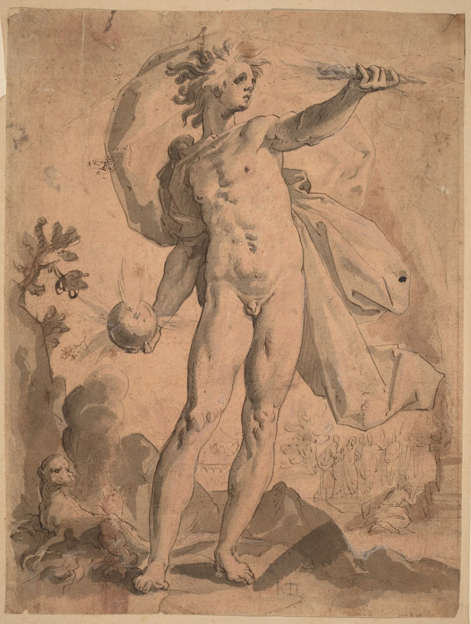 Ignis, by Hendrik Goltzius, ink, 1586