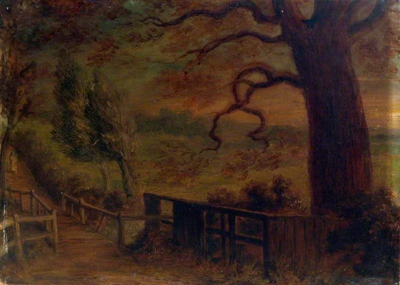 Colney Hatch, Hertfordshire, by George Cruikshank, oil, 1828