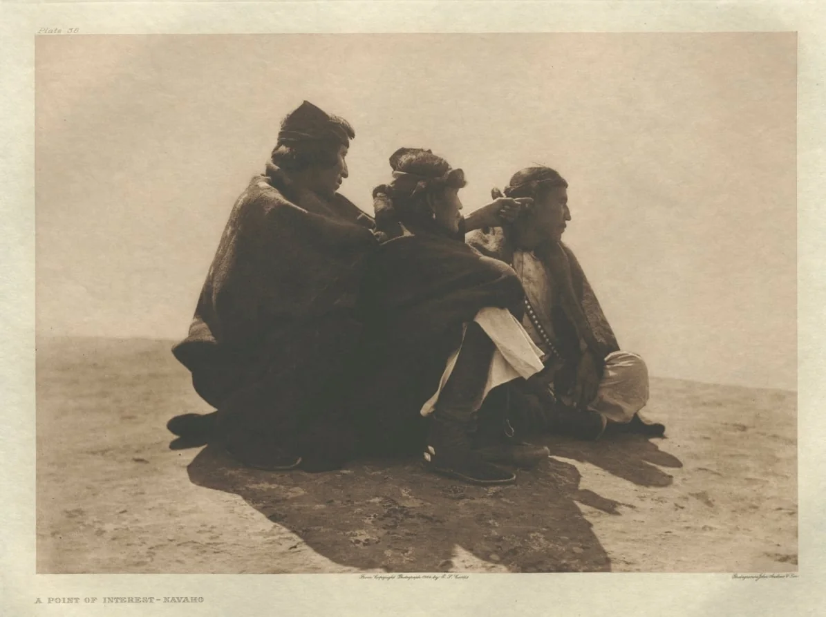 Portfolio I, Plate 36: A Point of Interest-Navaho, by Edward S. Curtis, 1904