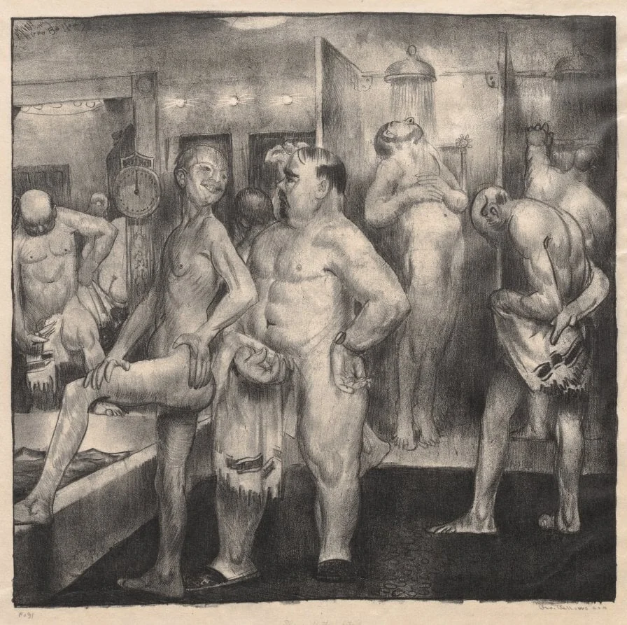 Shower-Bath, Detail, by George Bellows, 1916