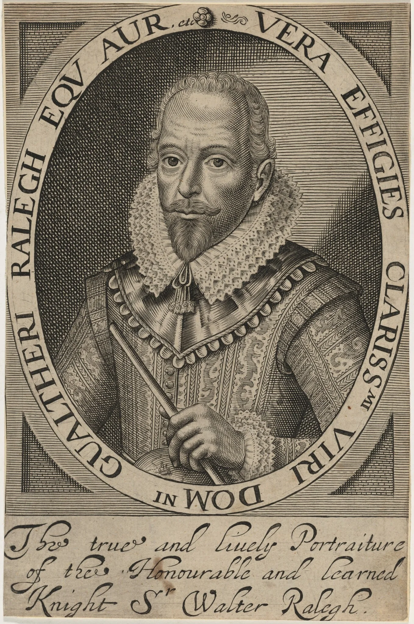 Sir Walter Raleigh, by Unknown, ink, 1621