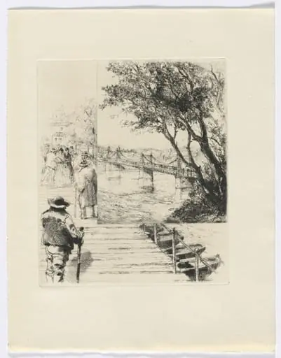 Frédéric Mistral: Mémoires et Recits by Frédéric Mistral: figures on a pier (insert after p.216)