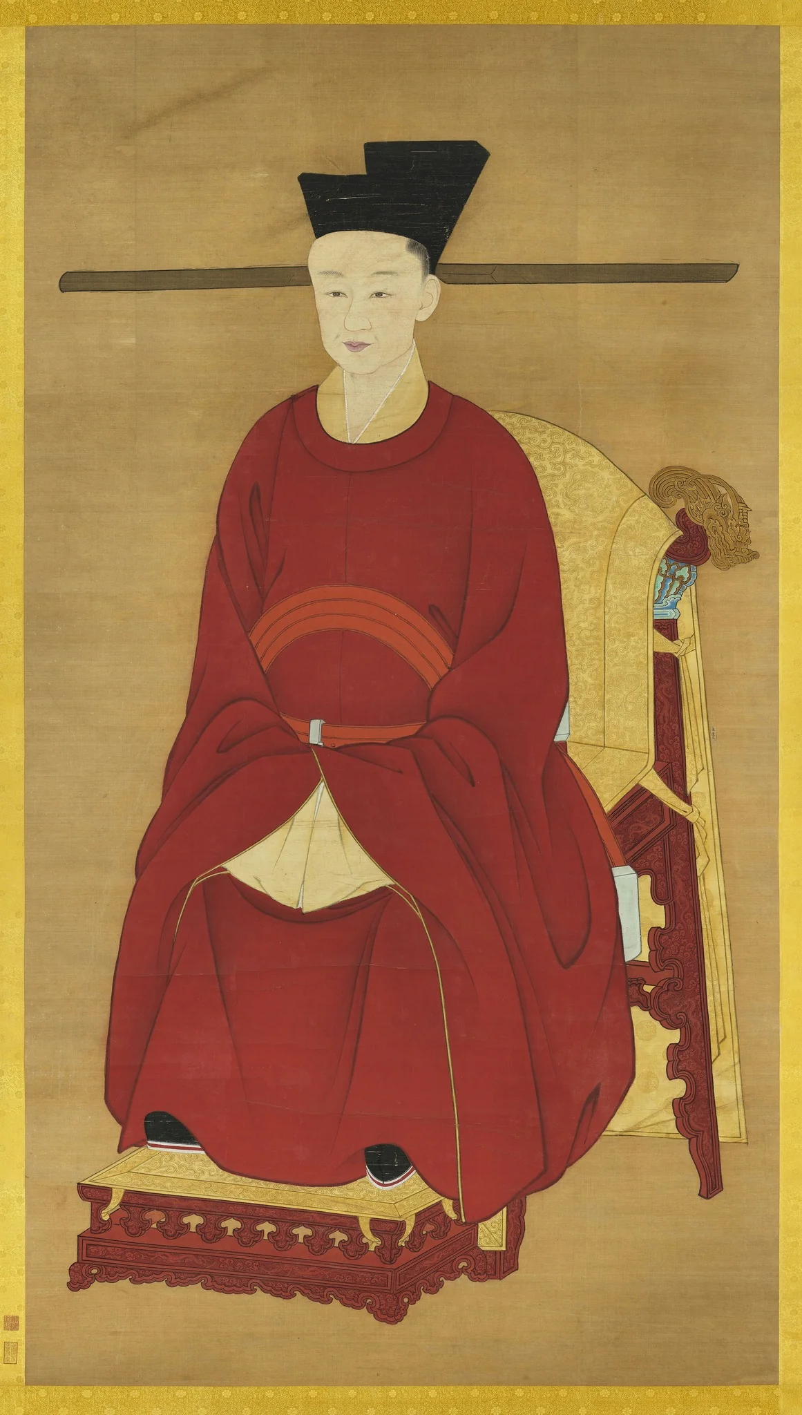 宋度宗坐像　軸, by Unknown, unspecified