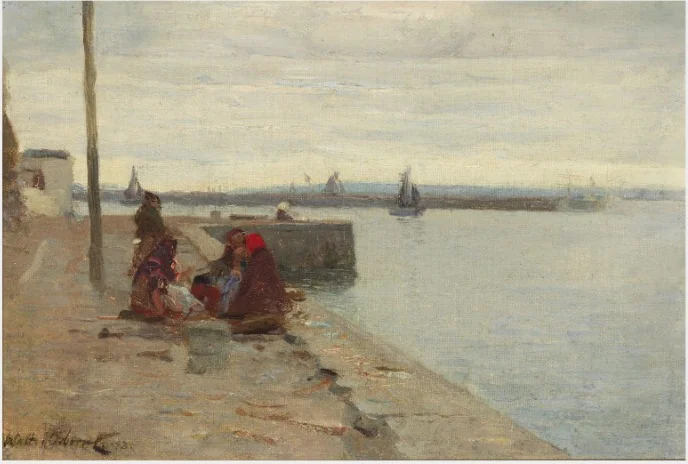 Women on a Galway Quayside, by Walter Osborne, oil, 1897