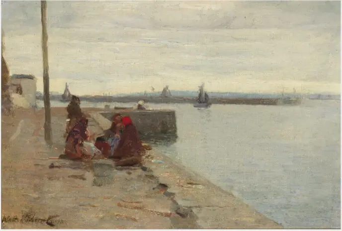 Women on a Galway Quayside