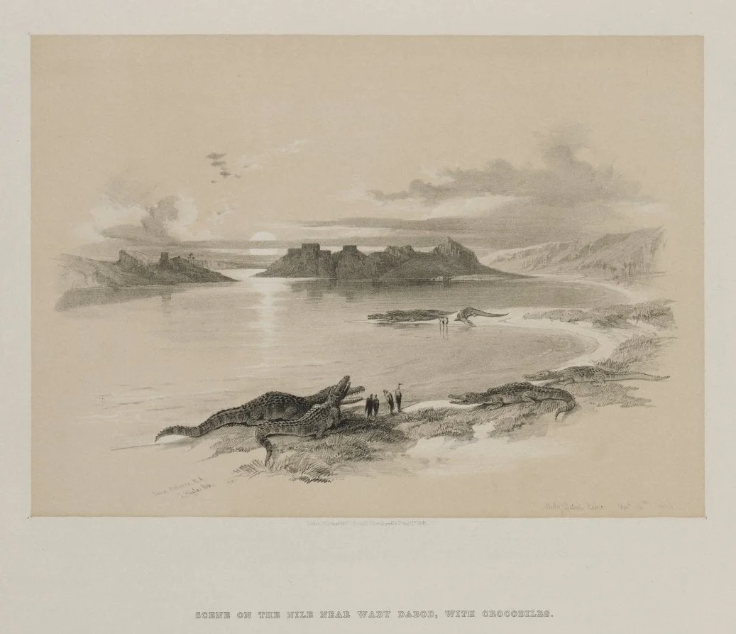 Egypt and Nubia, Volume II: Wady Dabod, Nubia, by Louis Haghe, 1848