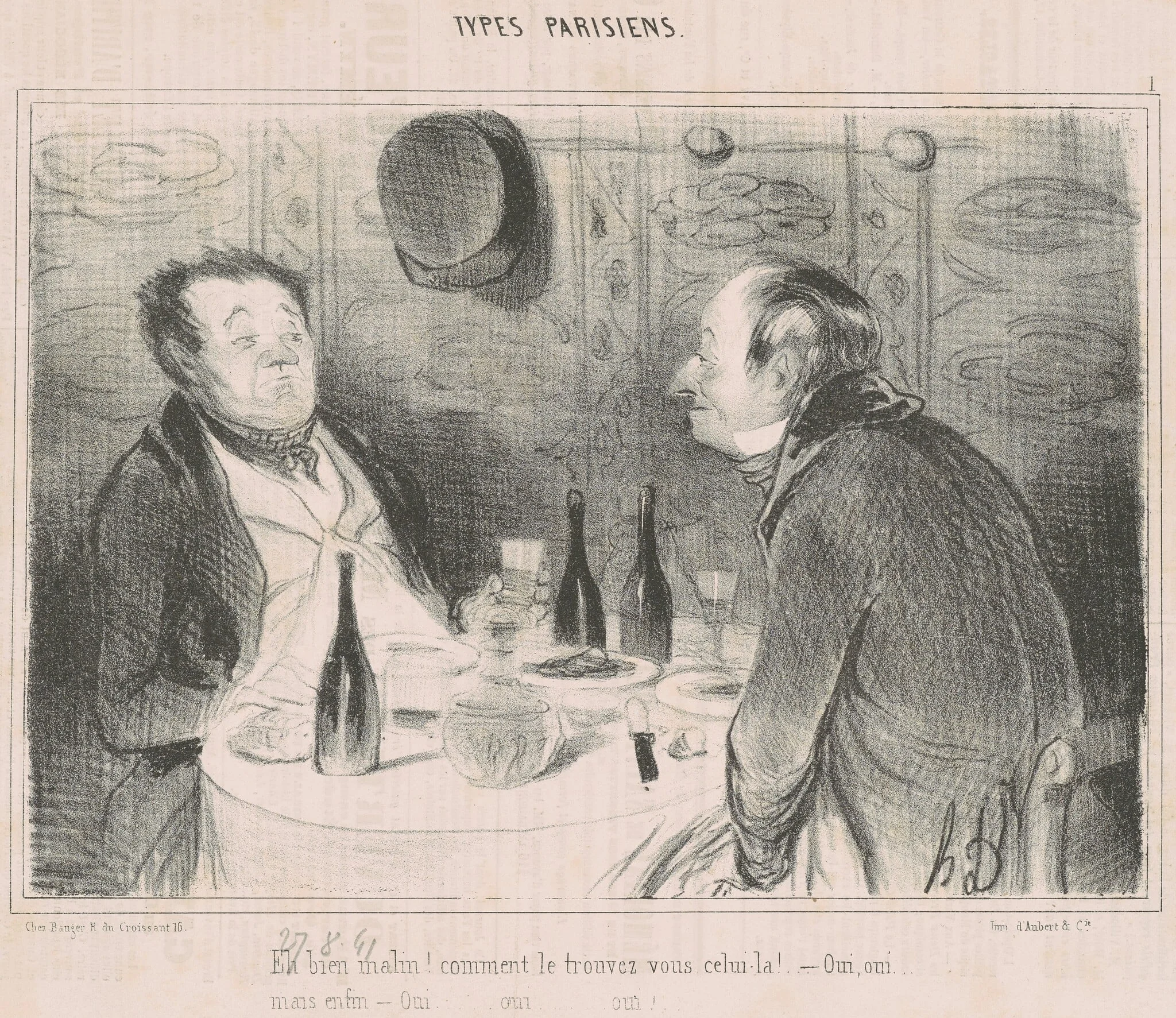 Eh bien Malin! comment le trouvez vous celui-la!, by Honoré Daumier, ink, 1839