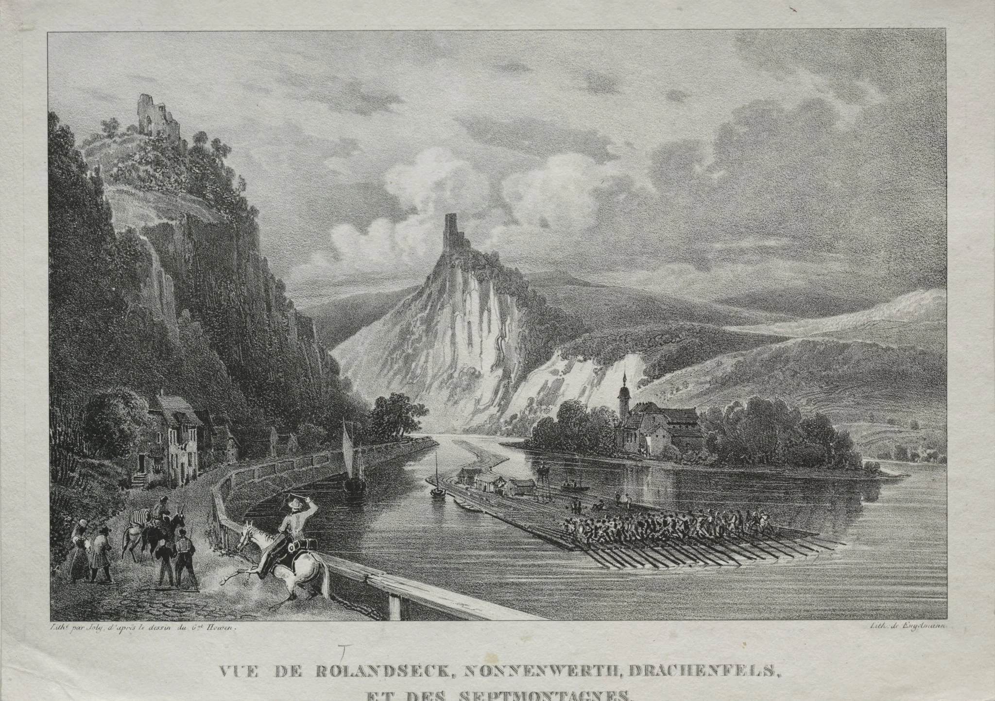 View of Rolandseck, Nonnenwerth, Drachenfels and Siebenbirge