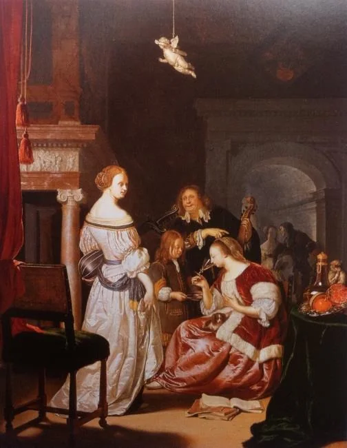 An Elegant Company in an Interior