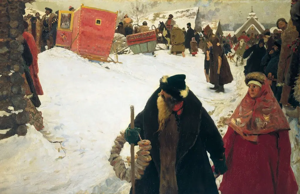 Foreigners' arrival to Moscow, XVII century.