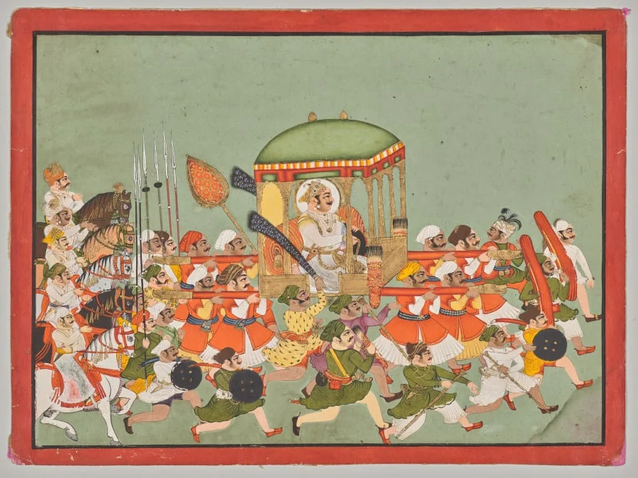 Maharao Chattar Sal (reigned 1758–64) of Kota in a Palanquin, by Unknown, unspecified, 1760