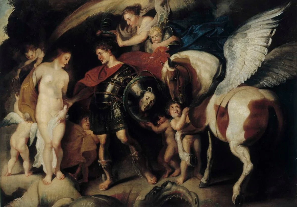 Perseus ja Andromeda, kopio Peter Paul Rubensin mukaan, by tekijä ei tiedossa, unspecified
