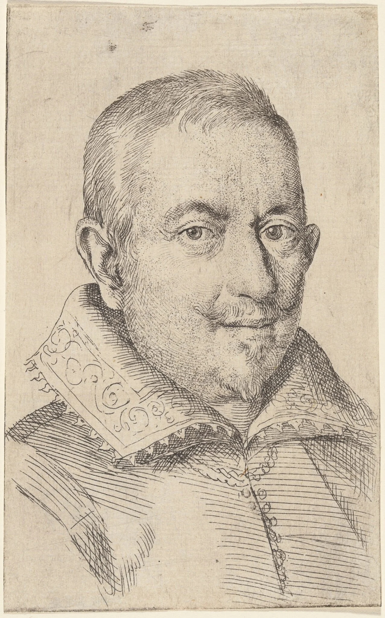 Portrait of a Middle-Aged Man, by Ottavio Leoni, ink, 1604