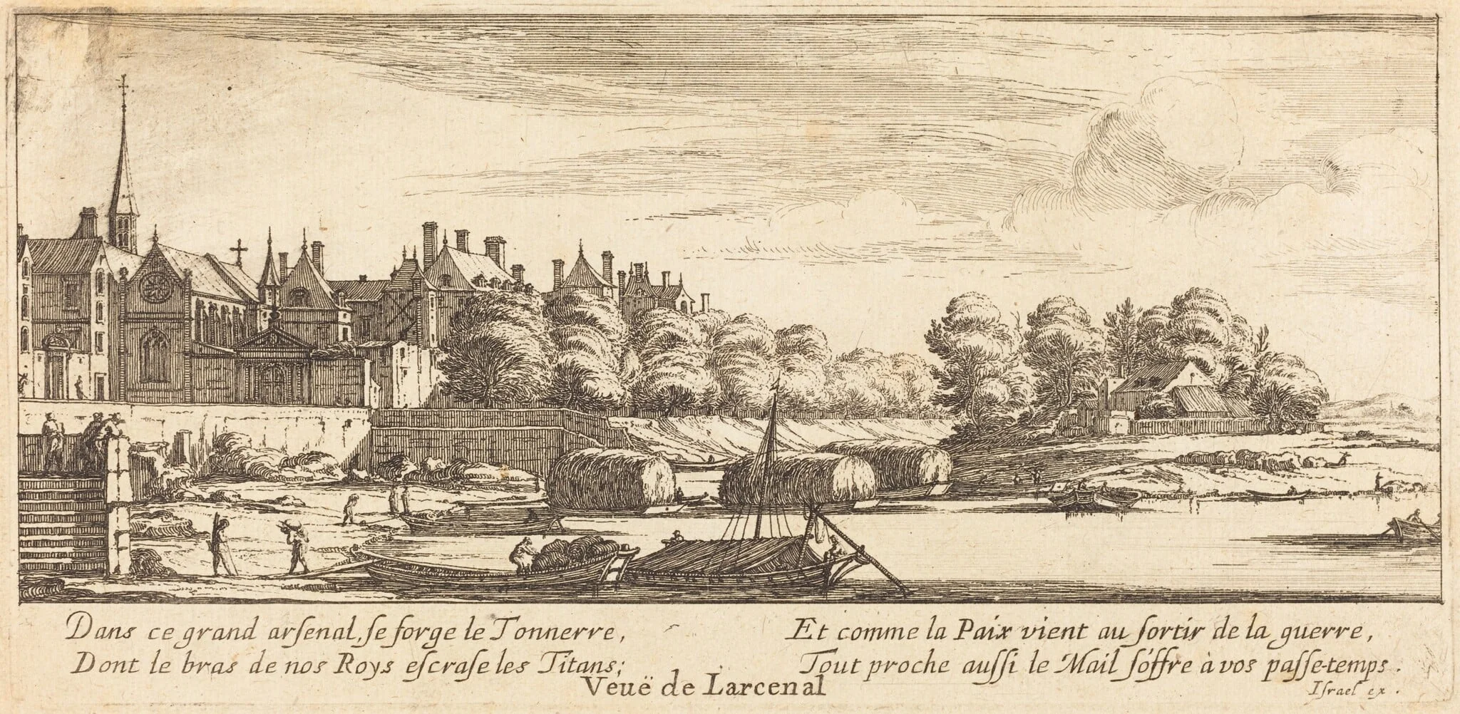Veue de Larcenal, by Israël Silvestre, ink, 1655