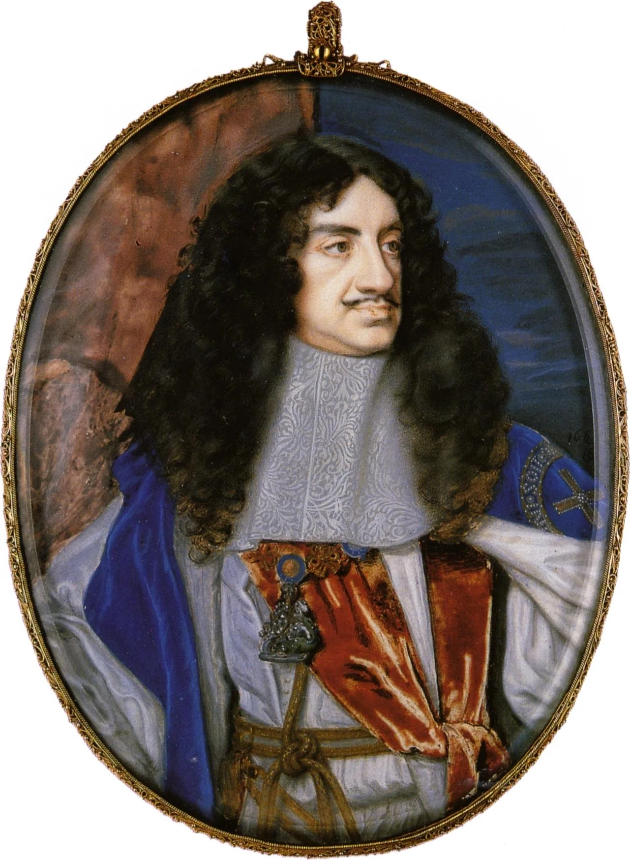 Portrait of Charles II (1630-1685) in royal robes., by Samuel Cooper, unspecified, 1665