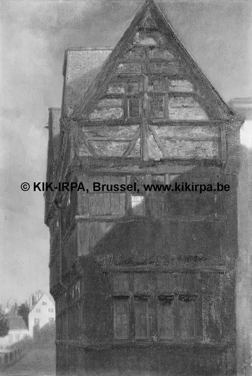 Sixteenth–Century Wooden Façade on Groenplaatsstraat in Antwerp