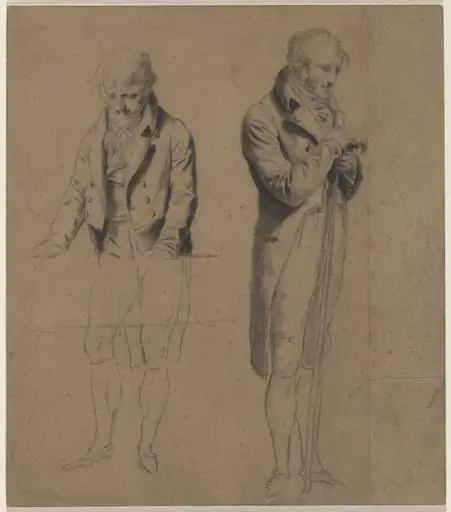 Two Standing Figures (Study for A Game of Billiards)