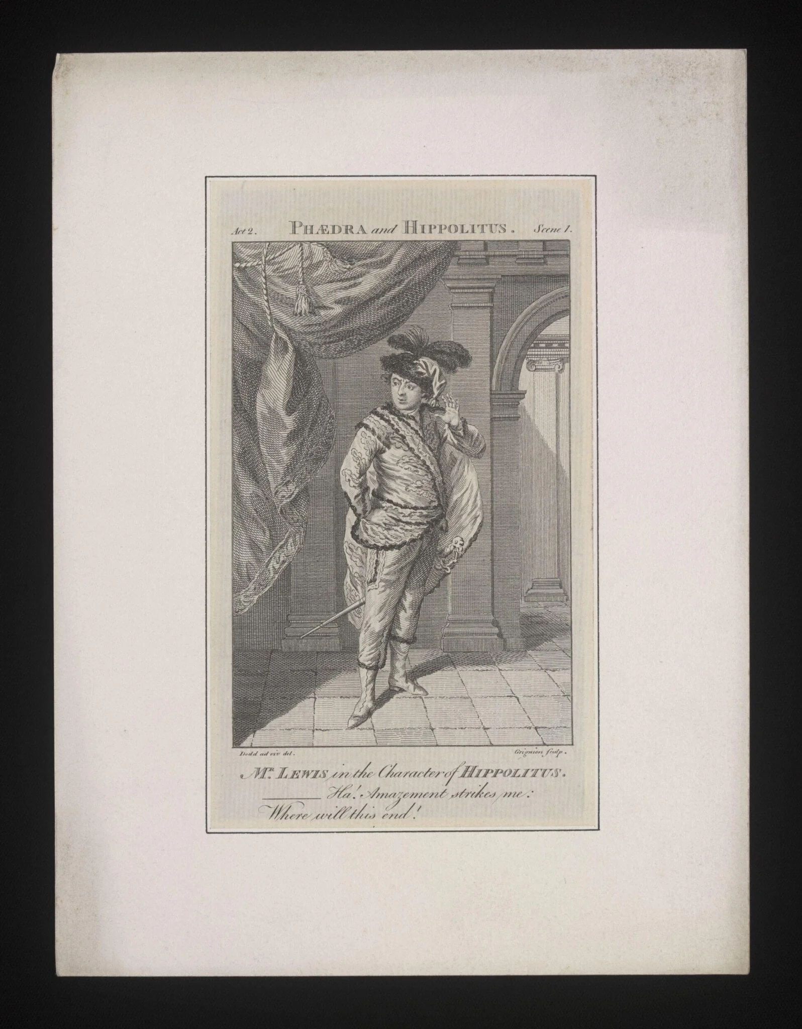 Mr. Lewis in the character of Hippolitus