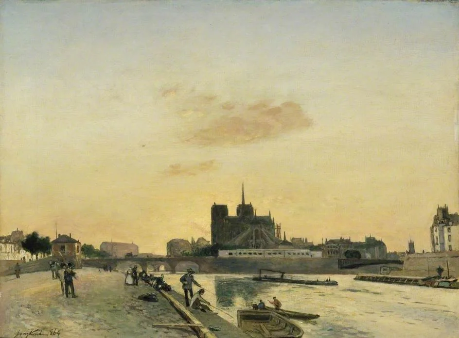 View of Notre-Dame, Paris, by Johan Jongkind, oil, 1864