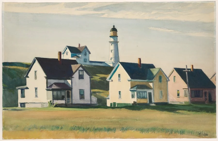 Lighthouse Village (also known as Cape Elizabeth), by Edward Hopper, 1929