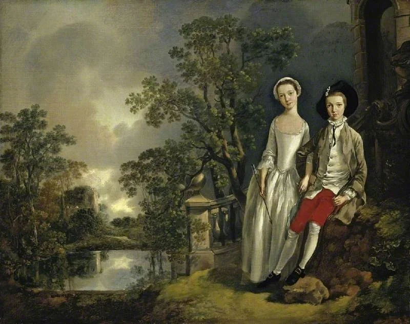 Heneage Lloyd and his Sister, Lucy, by Thomas Gainsborough, oil, 1754