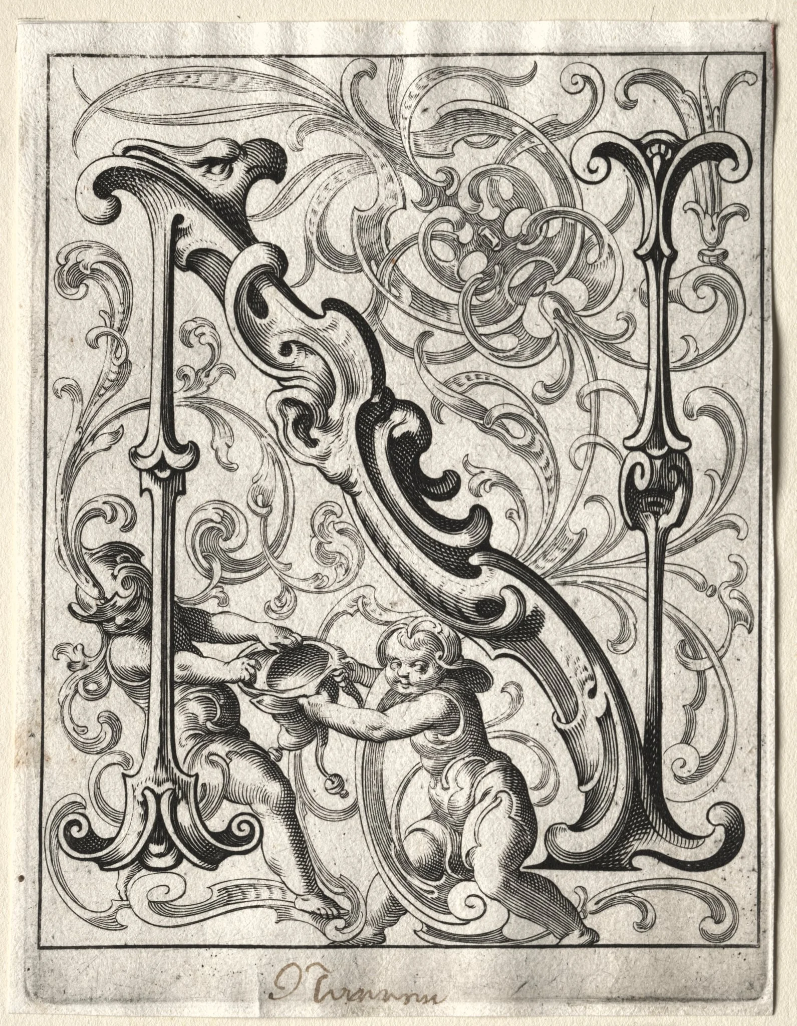 New ABC Booklet:  N, by Lucas Kilian, 1627