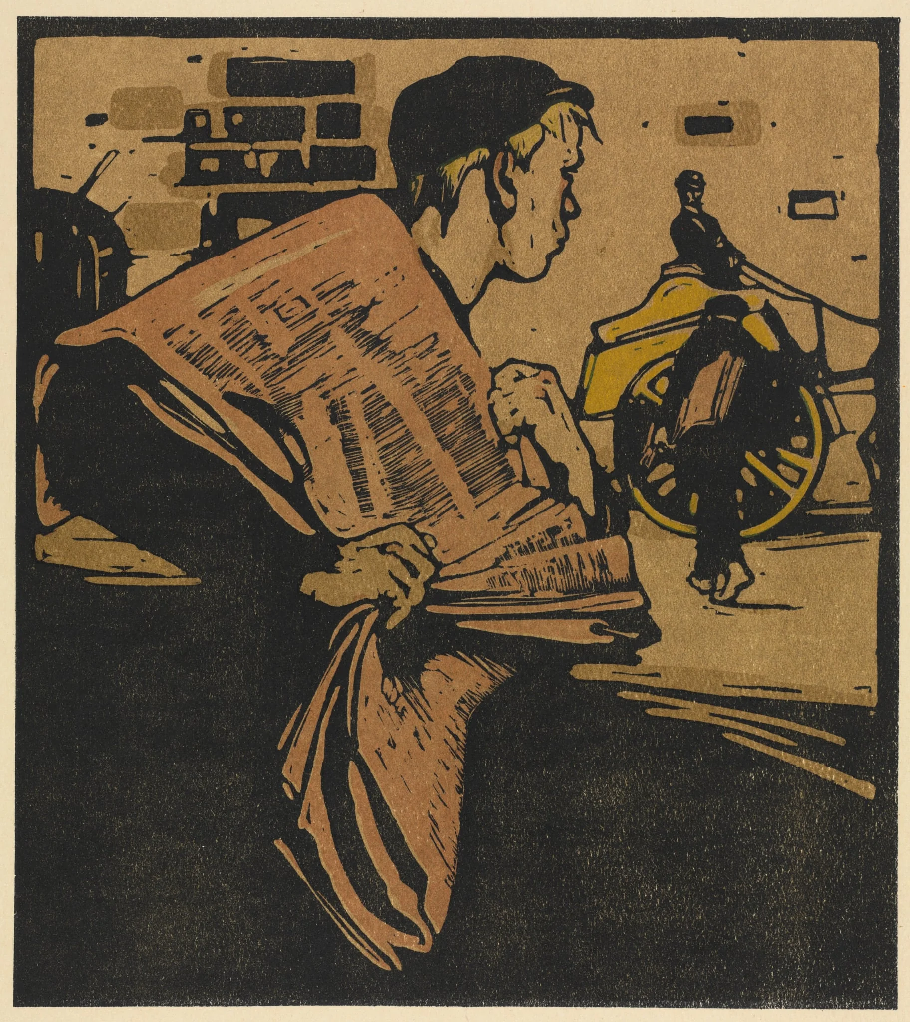 London Types: Newspaper Boy, by William Nicholson, 1898