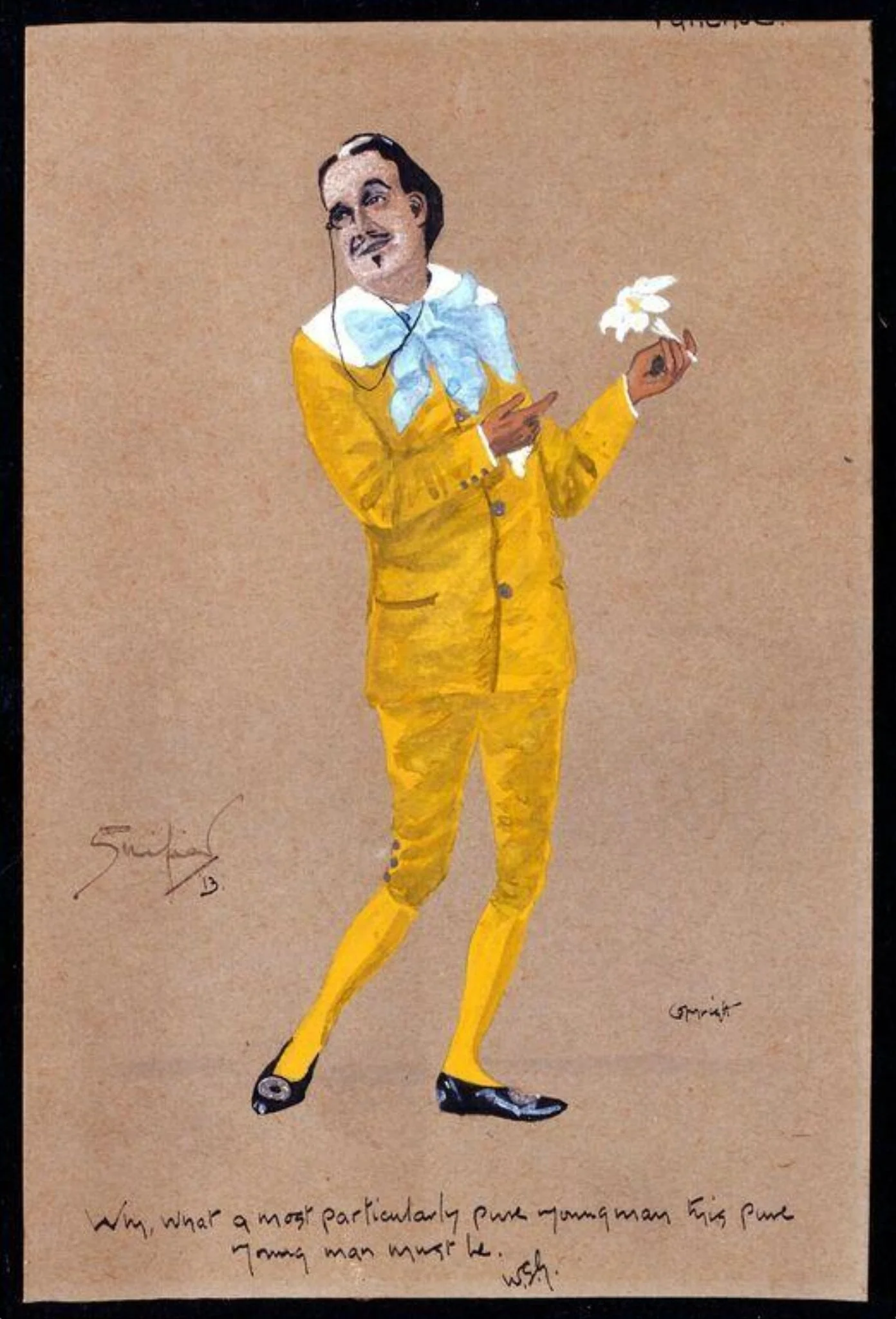 Patience, by Unknown, watercolor, 1900