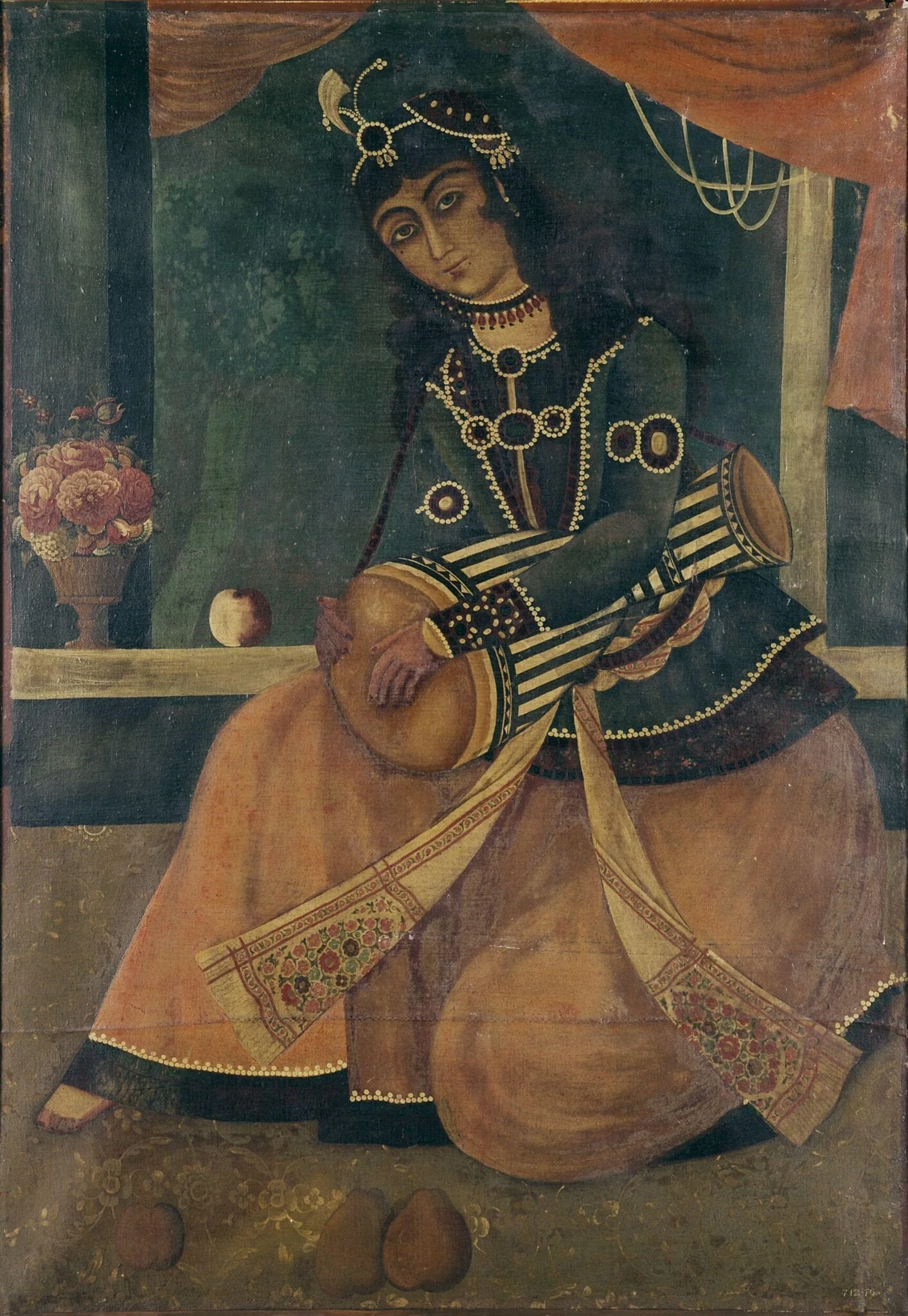 Woman Playing a Drum